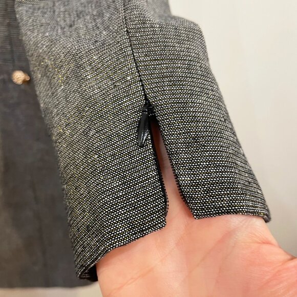 Last Chance! New Tnuck Keira Coventry Metallic Mini Blazer Dress Gray XS $168 - Picture 8 of 10